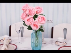 シミュレーションバラ花束 シルク花 プラスチック花 偽花 単枝のリビングの飾り付け