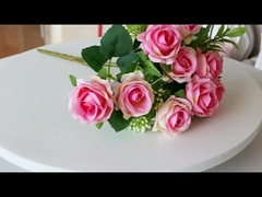 10 small roses arranged for weddings, small flower bouquets, ホテルホームデコオーナメント, シルクフラワー