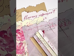 炎の恋人アート紙 ファイアエッジ レトロ 牛皮の花の包装紙