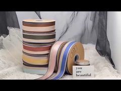 1.0cm マット色のストライプリボン