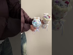 ドーパミンのポルカドット布 完成した花束 石けん ローズ バレンタインデープレゼント