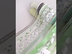 ミントマンボ リボン 花束 フローート 手作り 花柄 デザイン DIY ギフトケーキ パック 飾り付けストラップ