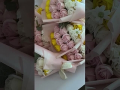 18輪のバラ石鹸フラワーギフトボックス、石鹸フラワーブーケ、バレンタインデー、クリスマスギフト、誕生日のプレゼント