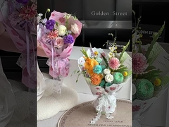 花の祭り 葉の質感 花の包装紙