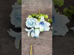 模擬花 ヨーロッパのローズ・リリー 組み合わせ 花束 結婚式 家庭装飾 装飾 クロス・ボ