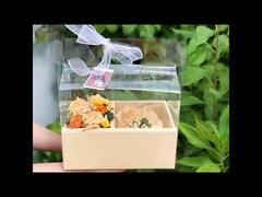 花のケーキボックス 透明なPVC折りたたみ果物花箱 バレンタインデー手持ちの花束