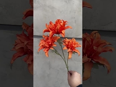 結婚式のシミュレーション花 3頭の紫色のオルキデア 結婚式の花 家庭装飾 シルクフロー