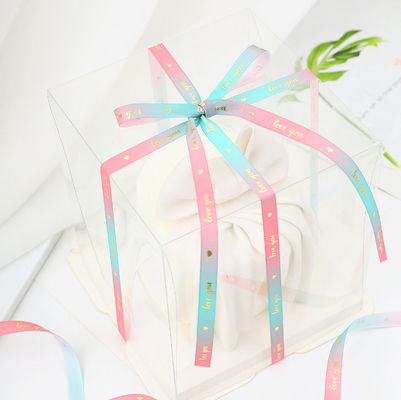 良い価格 誕生日のための再使用可能な印刷された漸進的な色のギフト用包装紙のリボン1.2cmの幅 オンライン