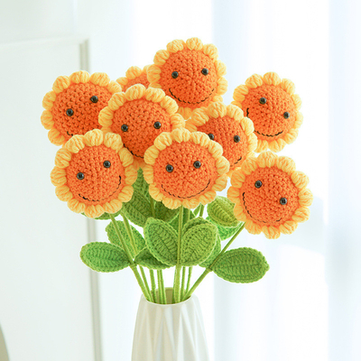 購入 10x43cm 手作り ニット 笑顔の顔の紫陽花 紫陽花 教師の日 人工花 ギフト online manufacture