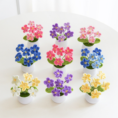 購入 ミオソティス 忘れるな 人工花 盆栽 植物 手作り 自宅装飾 編み物 創作 プレゼント 5.5x10cm online manufacture