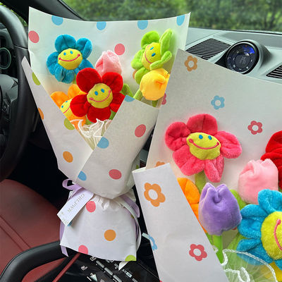 良い価格 20x35cm 完成 ドーパミン クリエイティブ ブーケット 漫画 人工花 ブーケット 恋人の誕生日プレゼント オンライン