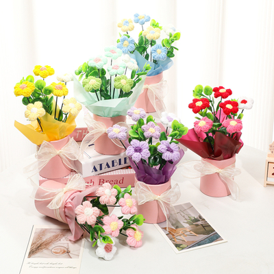 良い価格 花の種類 編み物 日向 プフ ハグ バケツ 女性の日と母の日の祝いにぴったり オンライン