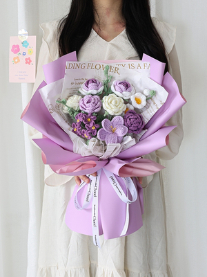 良い価格 手織り糸花束 - マカロンの色 ハクロット 恋人&獣のための花のプレゼント オンライン