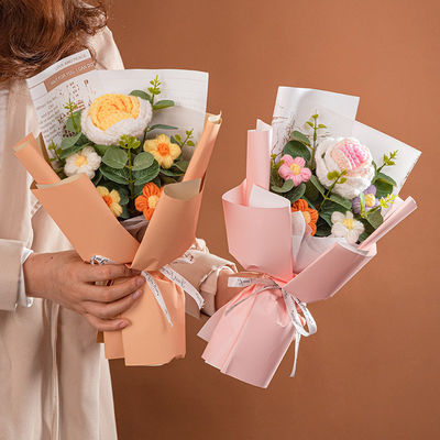 購入 手織り ローズ 花束 - 工芸 糸 の 花柄 オンライン製造