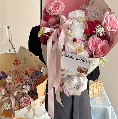 購入 母の日 永遠の夜 星色の川 花の包装紙 濃いバラの花束の包装紙 花の紙 花のアート 花屋手作り素材 online manufacture