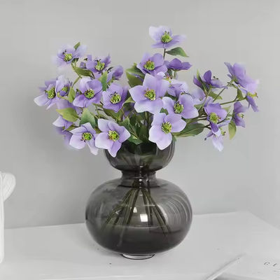 購入 卸売 5 頭 ドーダー 花 人工 ヘレボレ 花 家庭装飾用 オンライン製造