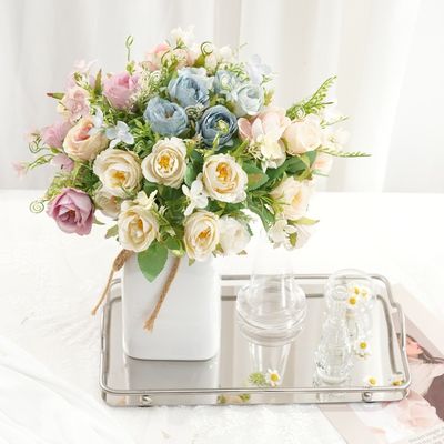 購入 シミュレーション グランナートローズ 完成品 ブーケツ イン スタイル 家具 装飾 人工花 結婚式 飾り オンライン製造