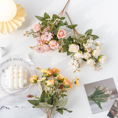 購入 ローズビーズ,小花束,単一の人工花,人工花,緑の植物,リビングルームのシルク花,飾り花,飾り花 オンライン製造