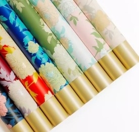 購入 ユイイン紙 国産色 ピオニー ヴィンテージ 花の包装紙 online manufacture