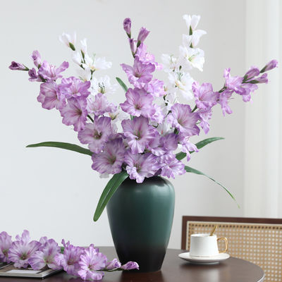 良い価格 高級の人工花 単枝のグラディオラス 人工花 家庭用リビングや食卓の飾り 結婚式写真道具 人工花束 オンライン