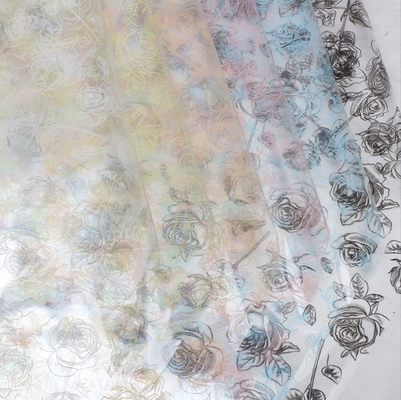 購入 クリスタルローズ OPP 花の包装紙 セルロファンの透明印刷花束 花の包装紙 online manufacture