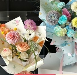 良い価格 鮮やかな花の質感 防水型花の包装紙 オンライン