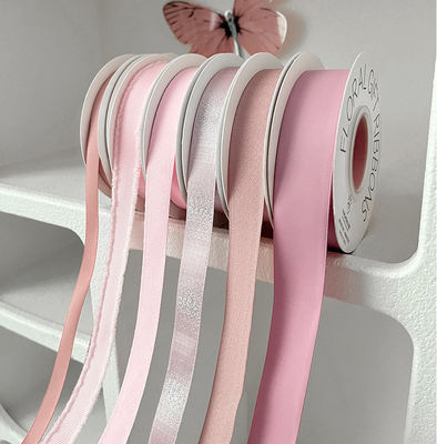 購入 ピンクメモリーリボン 花の配列 包装 ヘアアクセサリー ギフトパッケージ ハンドメイド DIY 花束 オンライン製造