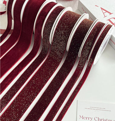 購入 手作りのフラワーアート、年間のギフト包装、DIYプロジェクト用人工ベルベットリボン生地テープ素材 オンライン製造