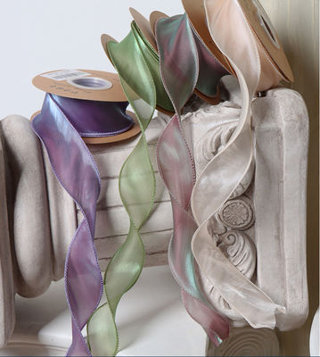 購入 手作りのDIY素材 黒いリボンと人工シルク質感の尾びれ糸、生花の花束包装用 オンライン製造