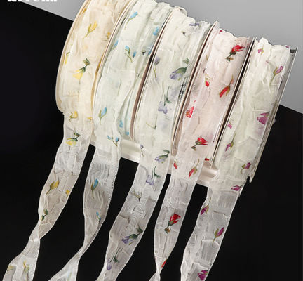 購入 七夕バレンタインデーの花束包装 生花 リボンと3cm/10m 包装用 オンライン製造