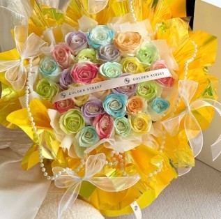 購入 キャンディカラー クリスタルガラス 防水 パーティー用 花の花包紙 57*57cm online manufacture