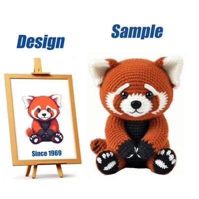 購入 ニット 玩具 詰め物 プルーシューズ カスタム プルーシュス 可愛い アミグルミ パンダ 詰め物 プルーシュス 野生動物 玩具 パンダ クローチェット プルーシュス 人形 オンライン製造