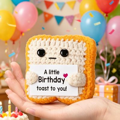 購入 ハンドメイド ニットパン トースト プラッシュ おもちゃ ミニ 人形 ポジティブな励ましカード 誕生日パーティー お好み ギフト オンライン製造