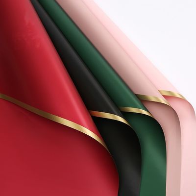 購入 金ボーダー花の包装紙58cm*58cmは防水包装紙を オンライン製造