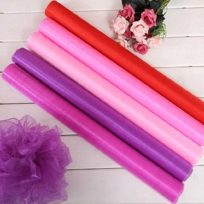 購入 オーガンザの生地100cmの150cm結婚の装飾のテュル高密度柔らかい絹のロール online manufacture