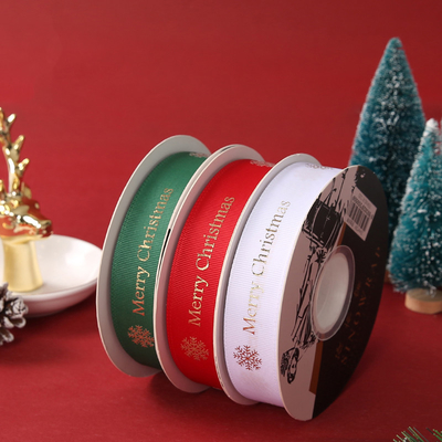 購入 メリー クリスマスのギフトのパッキング クリスマスのGrosgrainのリボン2.5cmX50Y 1インチのGrosgrainのリボン online manufacture