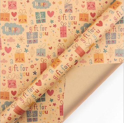 購入 多機能のブラウン クラフトのクリスマスXmasのペーパー ロール50X70CMをギフト用包装紙 online manufacture
