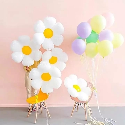 良い価格 Ins様式のかわいいヒナギクの花はホイルの気球のGlobos党装飾を形づける オンライン
