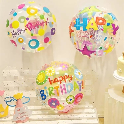 良い価格 卸しで18インチの透明な漫画の誕生日の気球の円形党はDIYの装飾ホイルの気球を風船のようにふくらませる オンライン