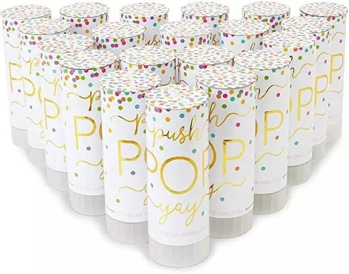 良い価格 良質の結婚披露宴のPrintMetallic力の空気ペーパーが付いている卸し売りHandholdの色紙片の小型大砲 オンライン