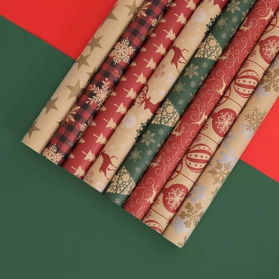 良い価格 クリスマスの覆いのペーパー50*70cm 80gのクラフト紙のギフトのペーパー包装 オンライン