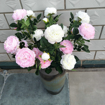 良い価格 家の結婚式のための装飾的な造花の花束牡丹の花 オンライン