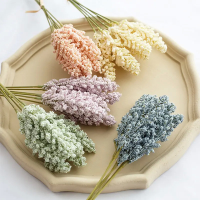 良い価格 家庭装飾 泡ベリー スパイク ミニ フェイク バニラ花 人工 赤ちゃんの息 花 オンライン