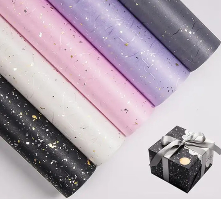 良い価格 防水ロールパッケージ紙 60*60cm 花の包装紙 輝く オンライン