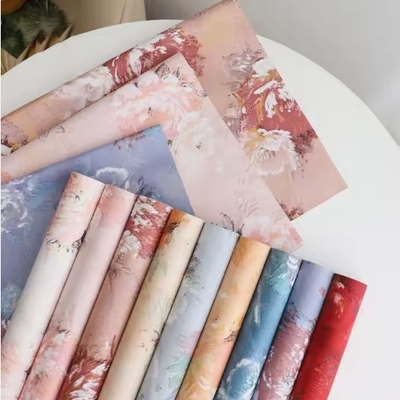 良い価格 韓国様式 花束包装紙 ヴィンテージ ローズ オイル 絵 パターン 58*58cm 混合パルス オンライン
