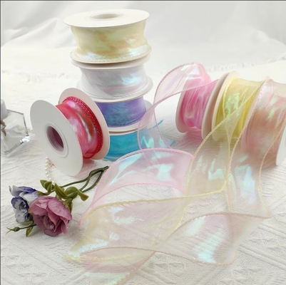 良い価格 オーダーメイド 固い色 純正 ピンク シルク オーガンザ ステン リボン 結婚式 プレゼント 花束 包装 飾り オンライン