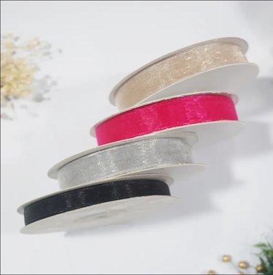 良い価格 環境に優しいオーガンザリボン DIY ギフト包装とベーキングデコレーションのための196色オプション オンライン