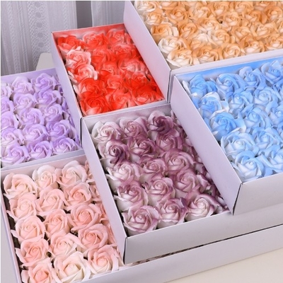 良い価格 スプレーカラー グラデント 粉砕したバラ 氷 青 梅のジャム ローズ 石けん 花の花束 頭 卸売 三層水 スプラッシュ バレンタインデー ギフト オンライン