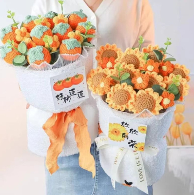 良い価格 手作り ニットした日焼け花束 誕生日プレゼント 恋人/獣 創意的な卒業記念品 オンライン