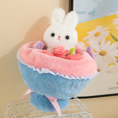 良い価格 魔法のウサギの花束 - 20x30cmのウサギのためのバレンタインのパルシュプレゼント オンライン